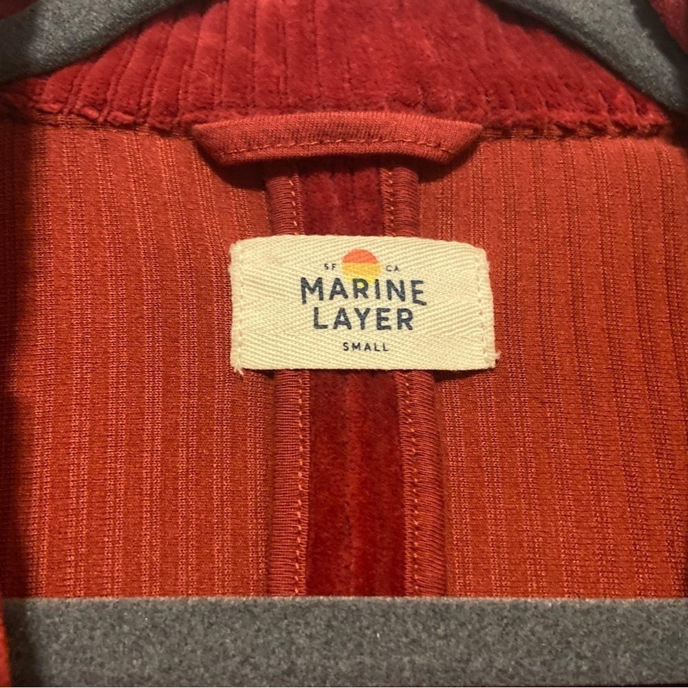 Marine Layer Montreal Corduroy Blazer Jacket Rosewood Red Size Small - Picture 5 of 8